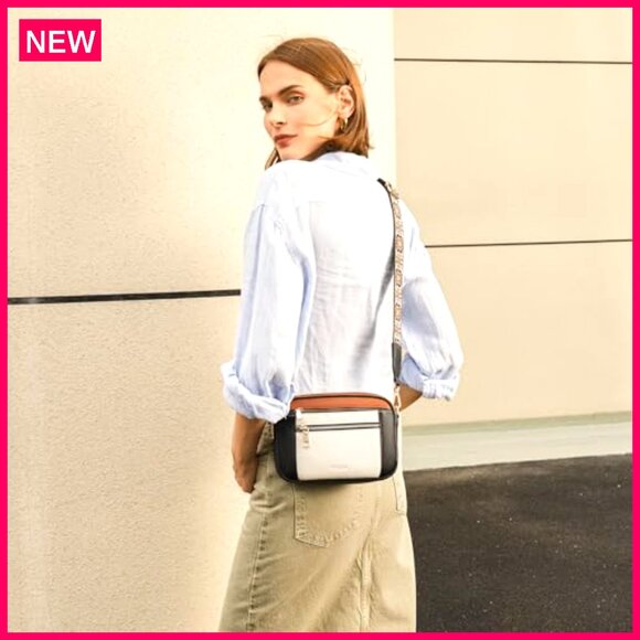 Small Vegan Leather Crossbody Bag Adjustable Strap Daily Use Lightweight - Picture 3 of 8